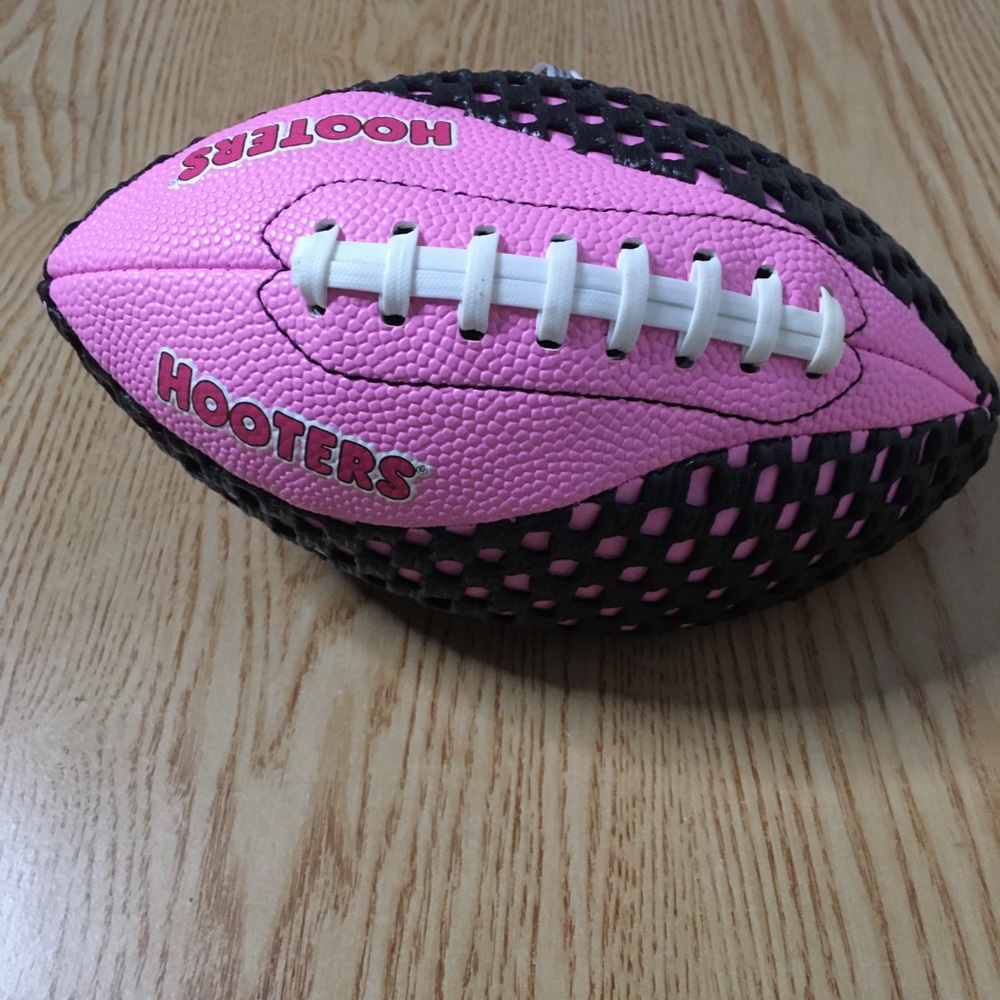 New Bundle Of 1 Hooters Vintage Pink Football 10.5”x8.5” Great Gift Collectible